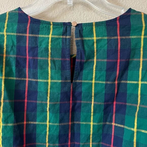 Crown & Ivy Plaid Ruffle Trim Top - Picture 5 of 8